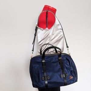 Dooney and Bourke Large Blue Barrel Satchel nylon